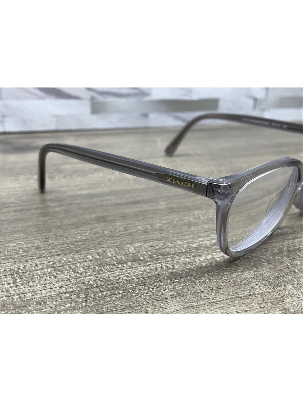 COACH HC6139U 5176 Womens Transparent Grey Rectangle 53-15-140